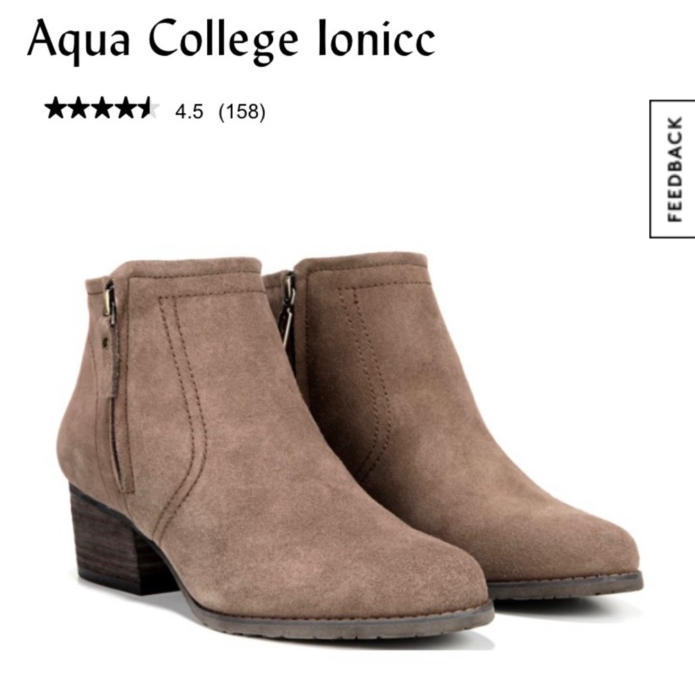 Naturalizer Waterproof Suede Booties Size 7